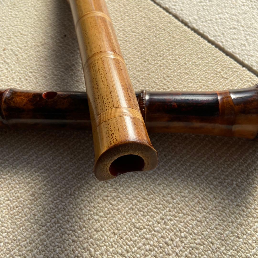 249⭐️尺八眞山銘　一尺九寸管　眞山銘三印