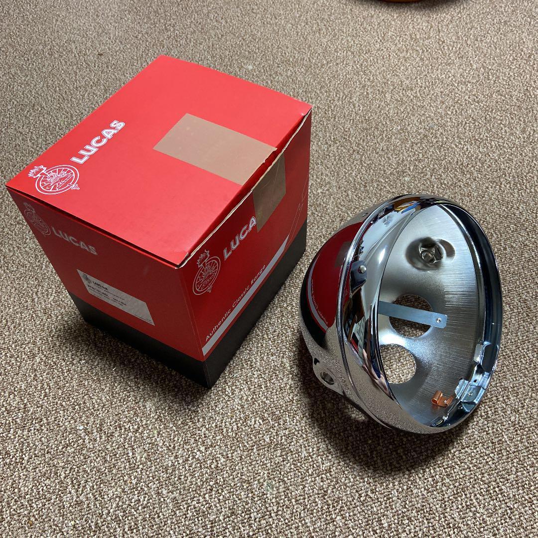 英国製 Lucas ルーカス ライト シェル 三穴 グロメット 固定金具 セット