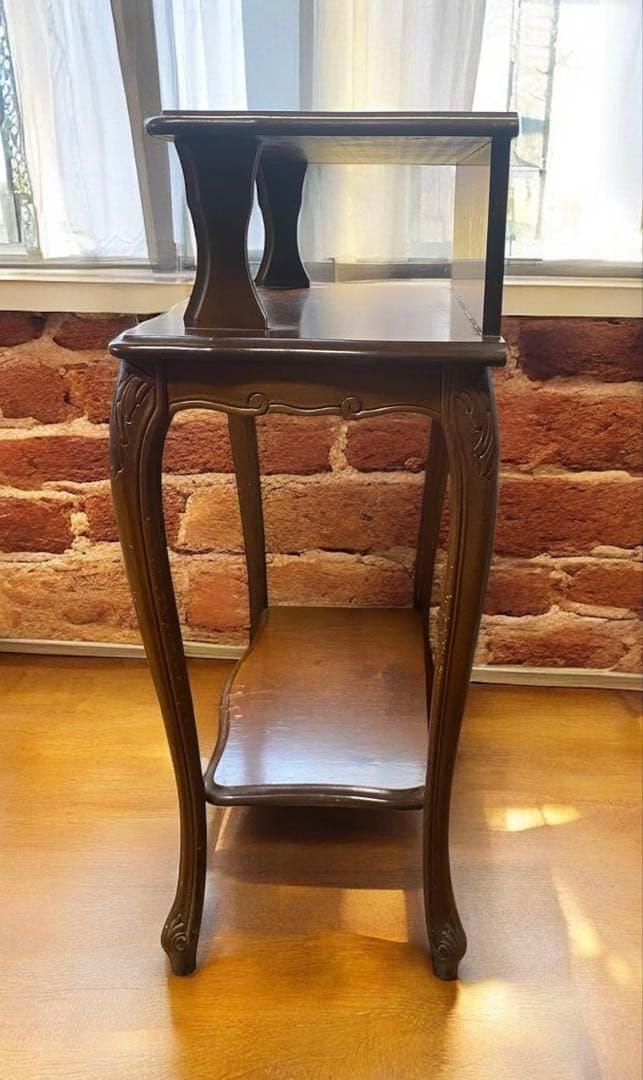 イタリア製アンティーク　猫脚コンソールテーブル　サイドテーブル　電話台