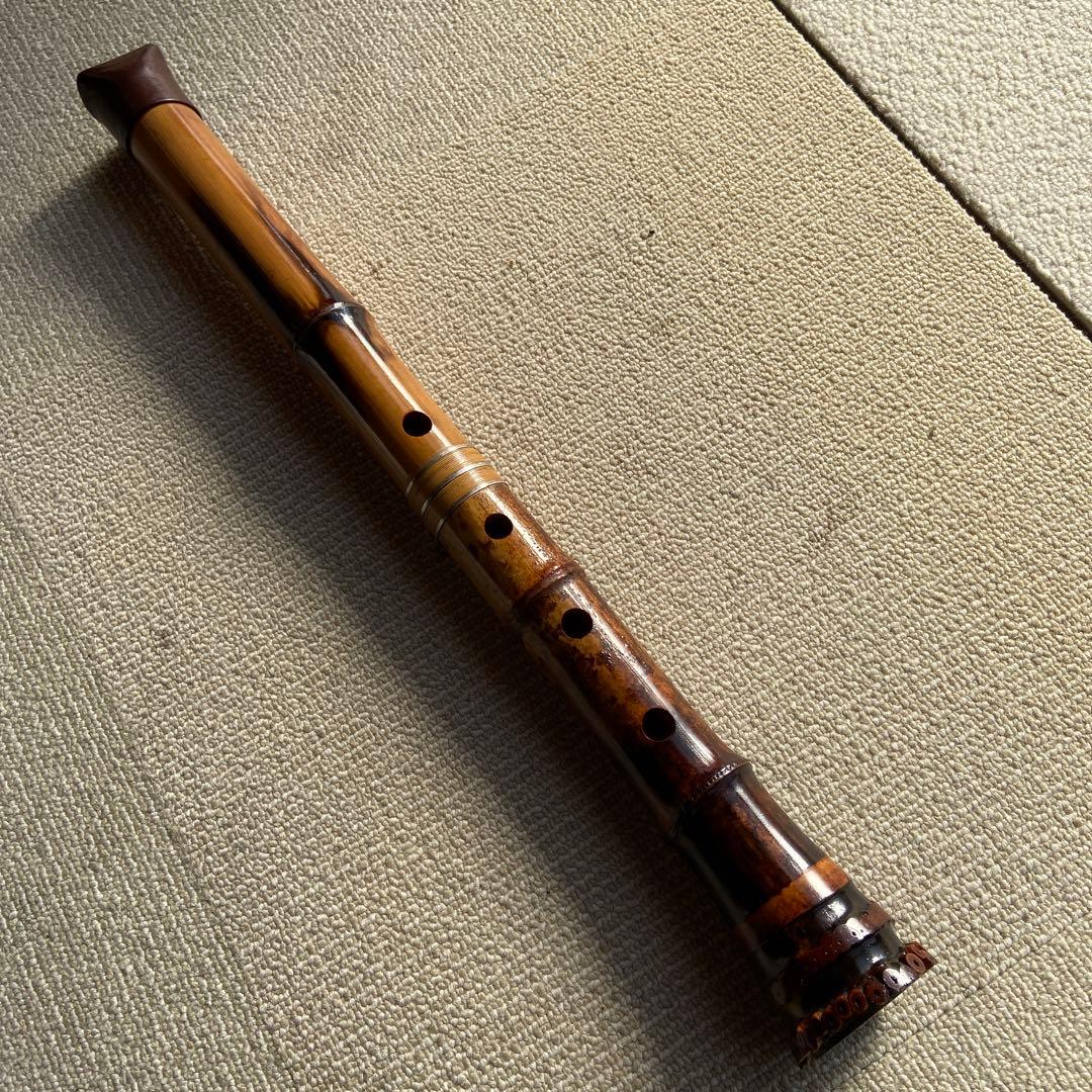 248⭐️尺八　一尺六寸管　眞山銘三印　188玉水銘一尺八寸管二本
