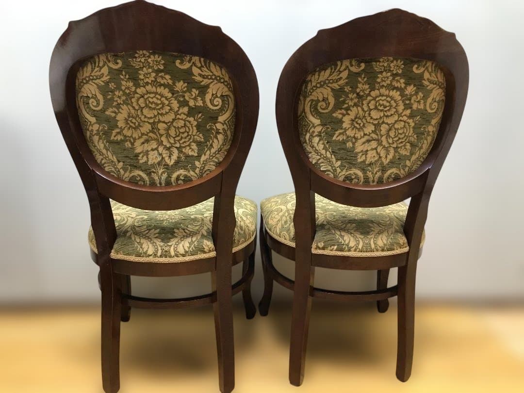 クラシックスタイル 木製チェア 2脚セット