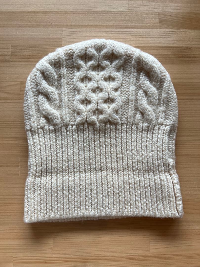 【美品】maison martin margielaマルジェラアイボリーニット帽