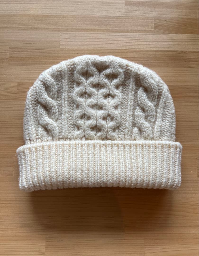 【美品】maison martin margielaマルジェラアイボリーニット帽