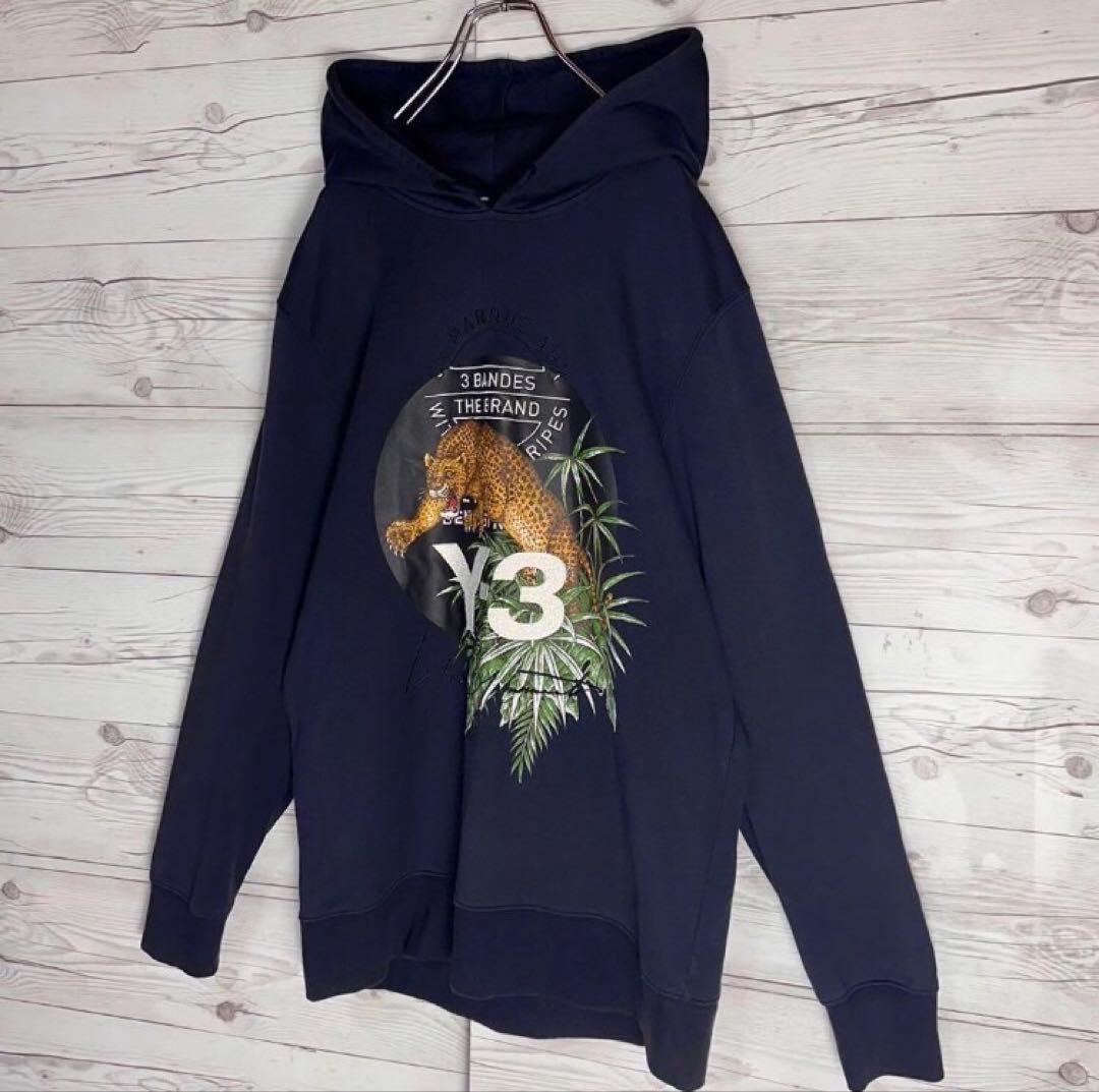 【希少即完売品】Y-3 レオパード センター刺繍ロゴ 超人気モデル Mサイズ 黒