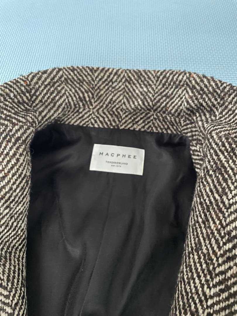 マカフィー　ヘリンボーンツイードコート