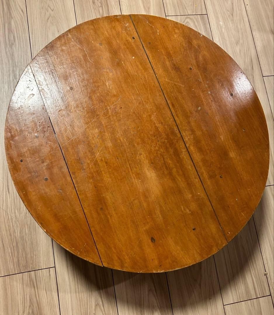 ちゃぶ台 昭和レトロなちゃぶ台　折りたたみ式　コンパクト　アンティーク 和物