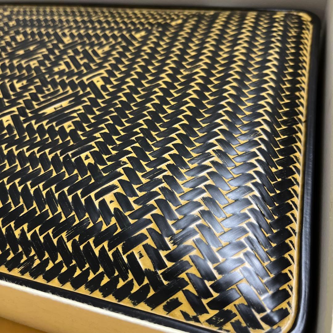 未使用長期保管品 井上らんたい漆器 籃胎漆器 真竹 久留米特産漆器 希少品