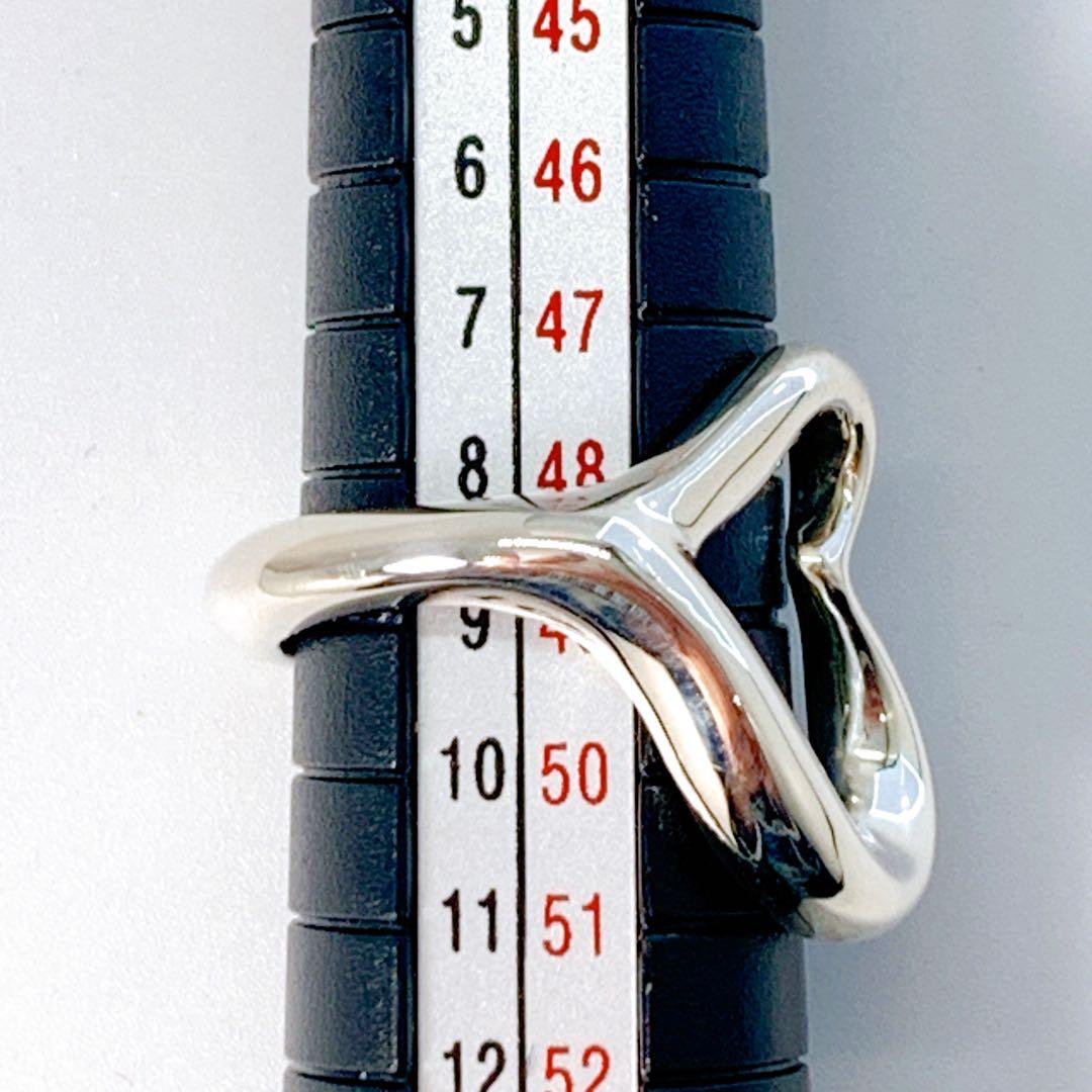 美品 ティファニー オープン ハート リング 約8.5号 シルバー925