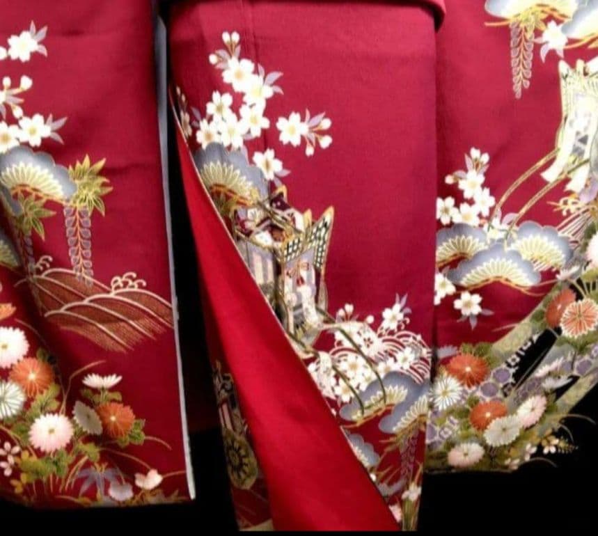 NO318　売約済み　成人式　正絹振袖 全て揃う　　振袖フルセット