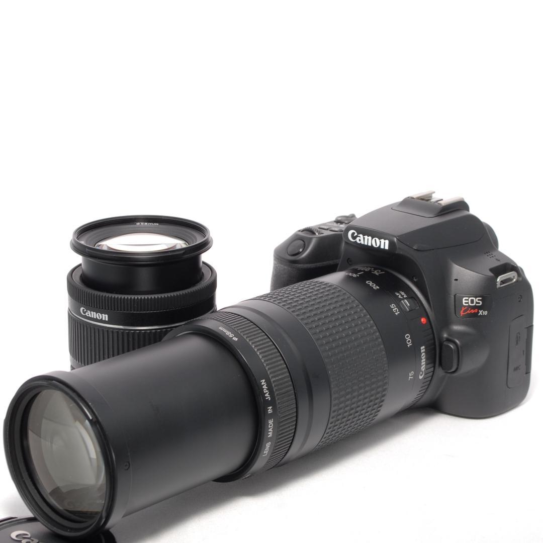 ✨Canon Kiss X10✨美品✨高速手ブレ補正＆超望遠✨Wレンズ✨一眼レフ