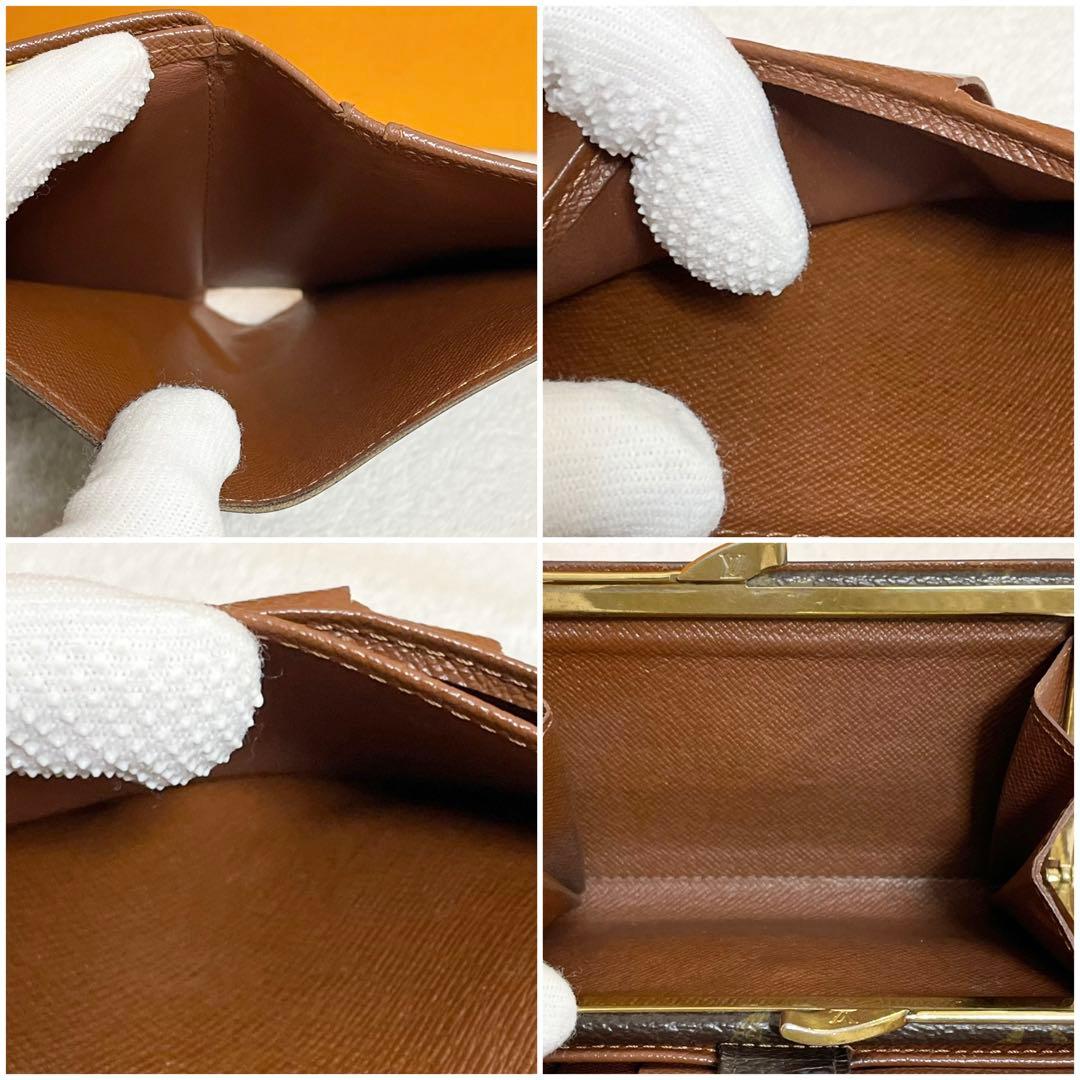 ルイヴィトン　モノグラム　ポルトフォイユヴィエノワ　がま口　二つ折り財布