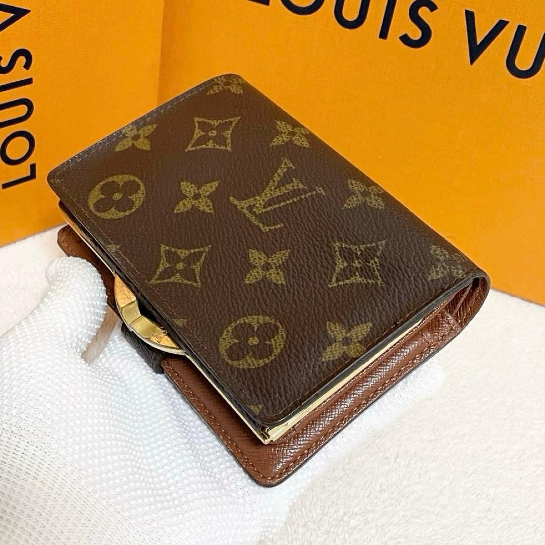 ルイヴィトン　モノグラム　ポルトフォイユヴィエノワ　がま口　二つ折り財布