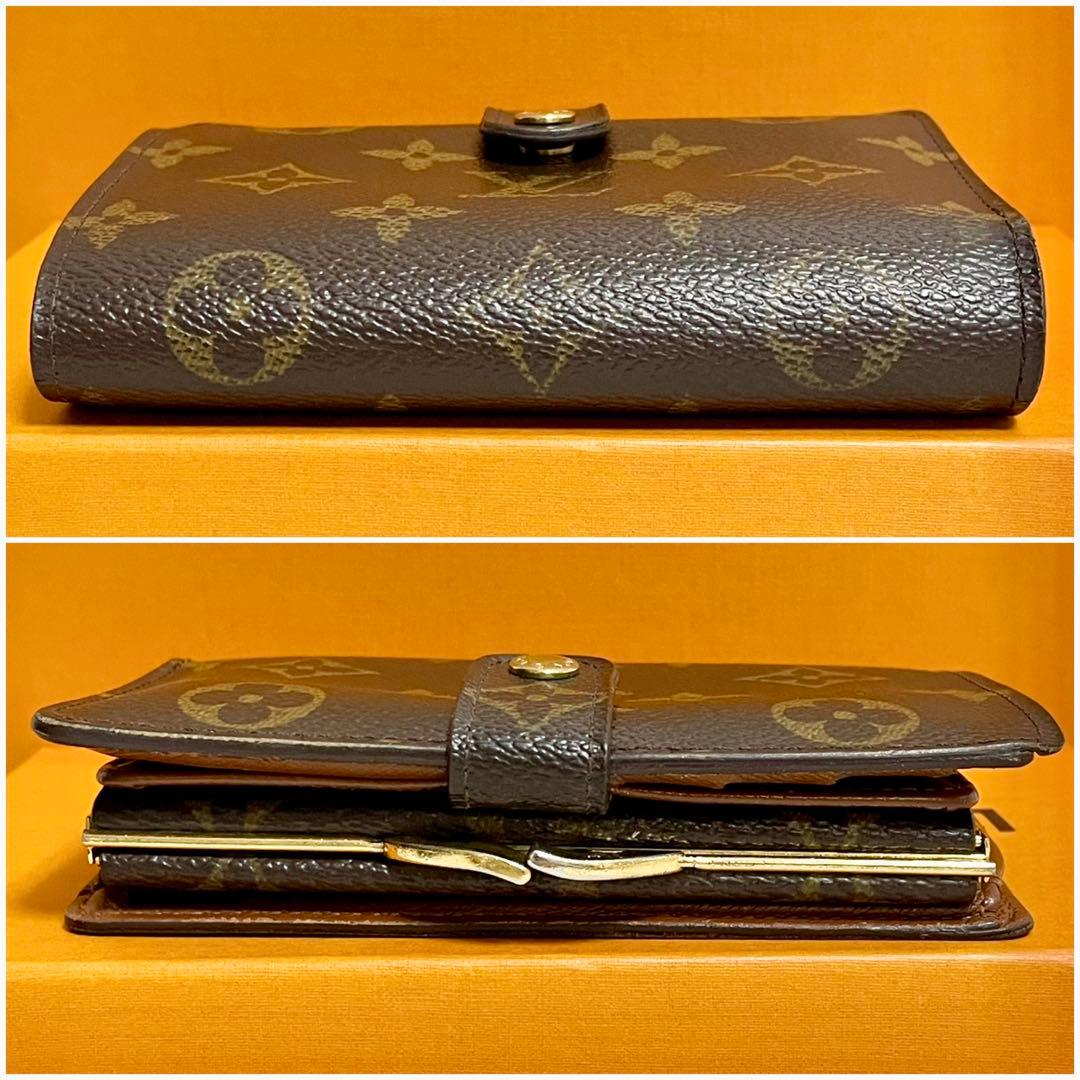 ルイヴィトン　モノグラム　ポルトフォイユヴィエノワ　がま口　二つ折り財布