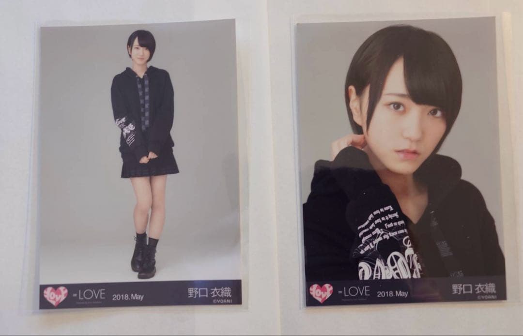 =LOVE 野口衣織 手遅れcautionパーカー生写真 セミコンプ