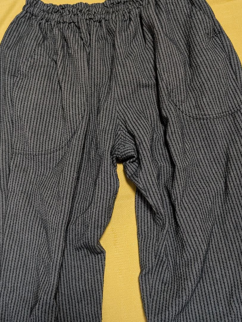 UZUIRO よろけ縞一本刺し子 スッキリサルエルパンツ