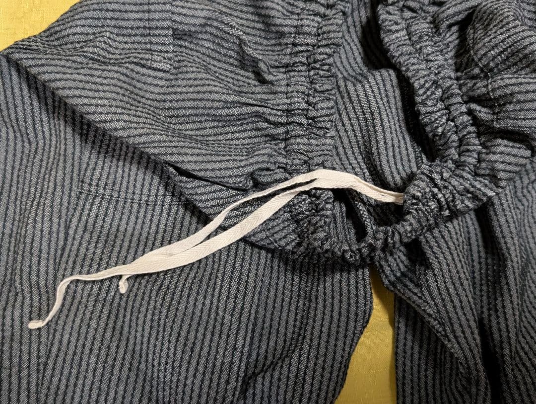 UZUIRO よろけ縞一本刺し子 スッキリサルエルパンツ