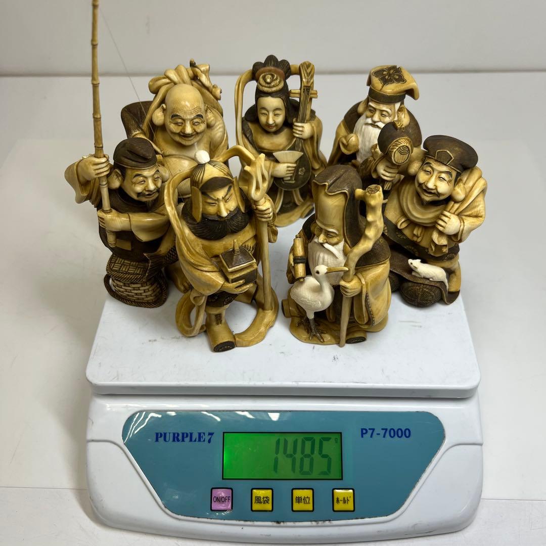 くもりちゃん専用極上和彫峰山七福神 ケース付 1485g 東キ7-1213☆2F