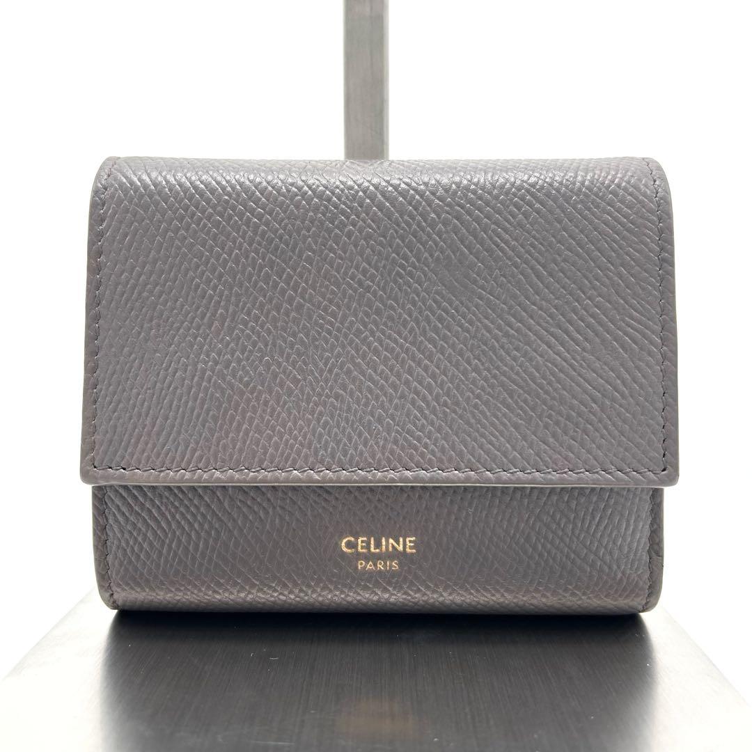 極美品 セリーヌ スモール トリフォールド ウォレット 三つ折り財布 レディース