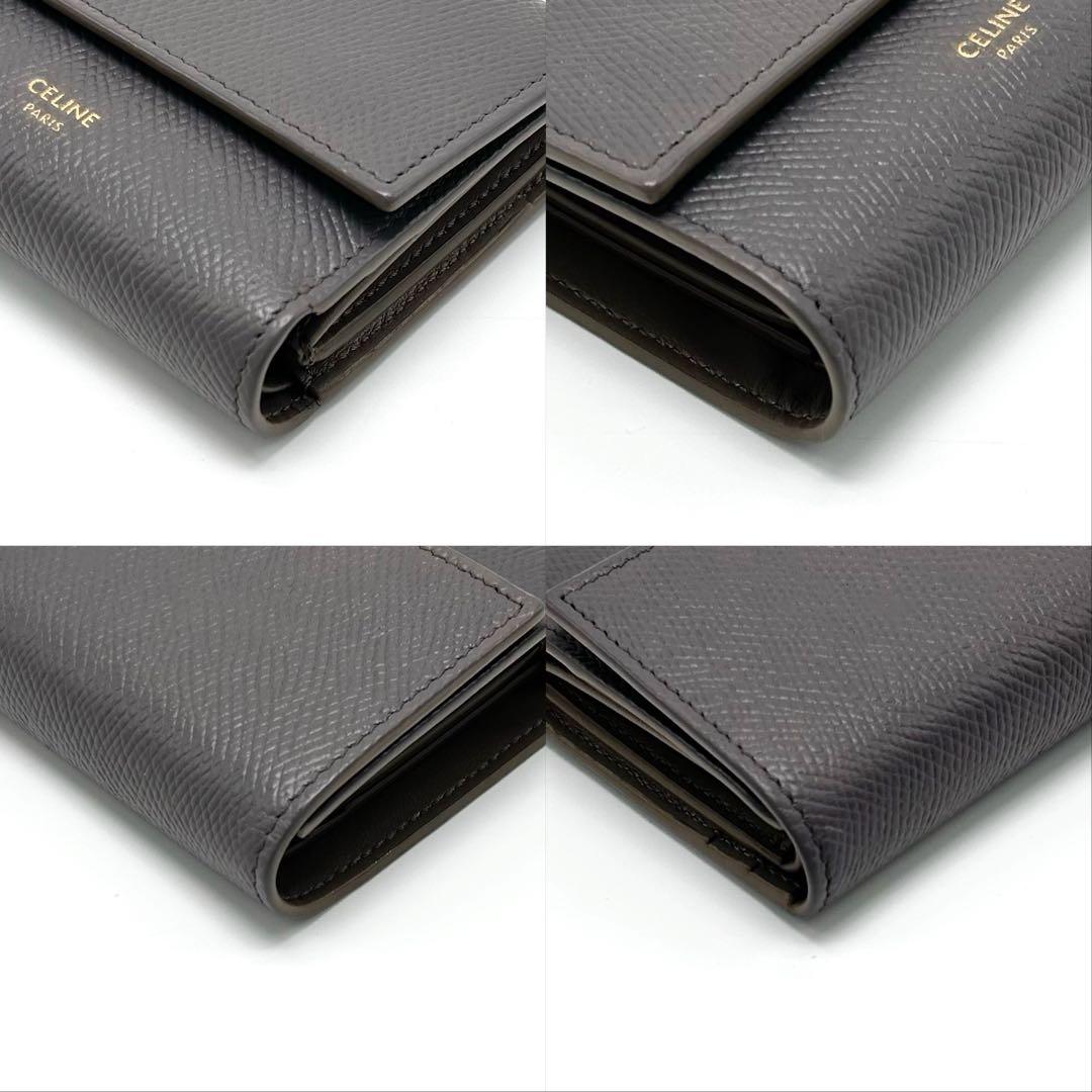 極美品 セリーヌ スモール トリフォールド ウォレット 三つ折り財布 レディース