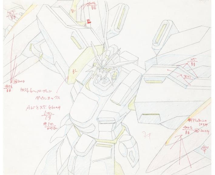 動新世紀ガンダムX 第38話 ガンダムXX アニメーション原画　（全６点）