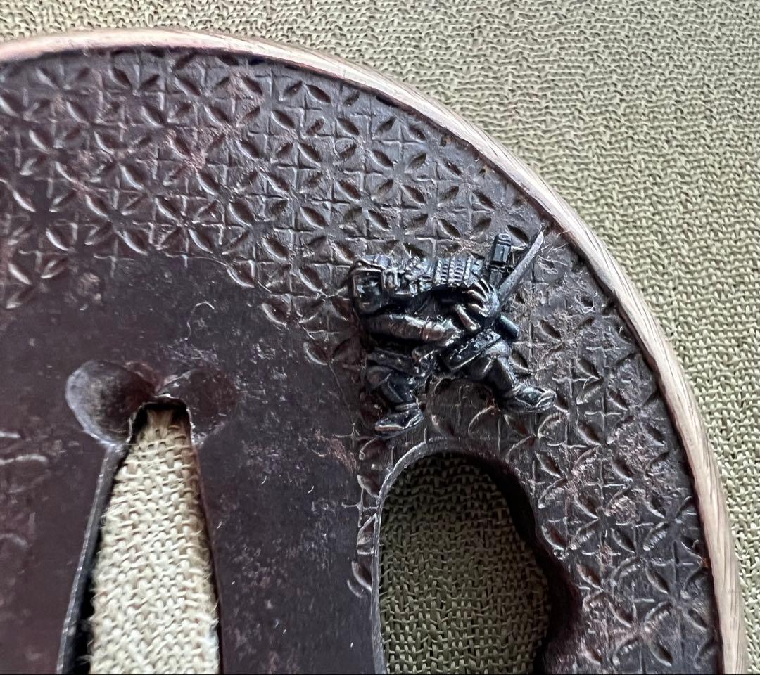 時代物 大小鍔 大小拵 武者 鎧 日本刀 収納桐箱 アンティーク