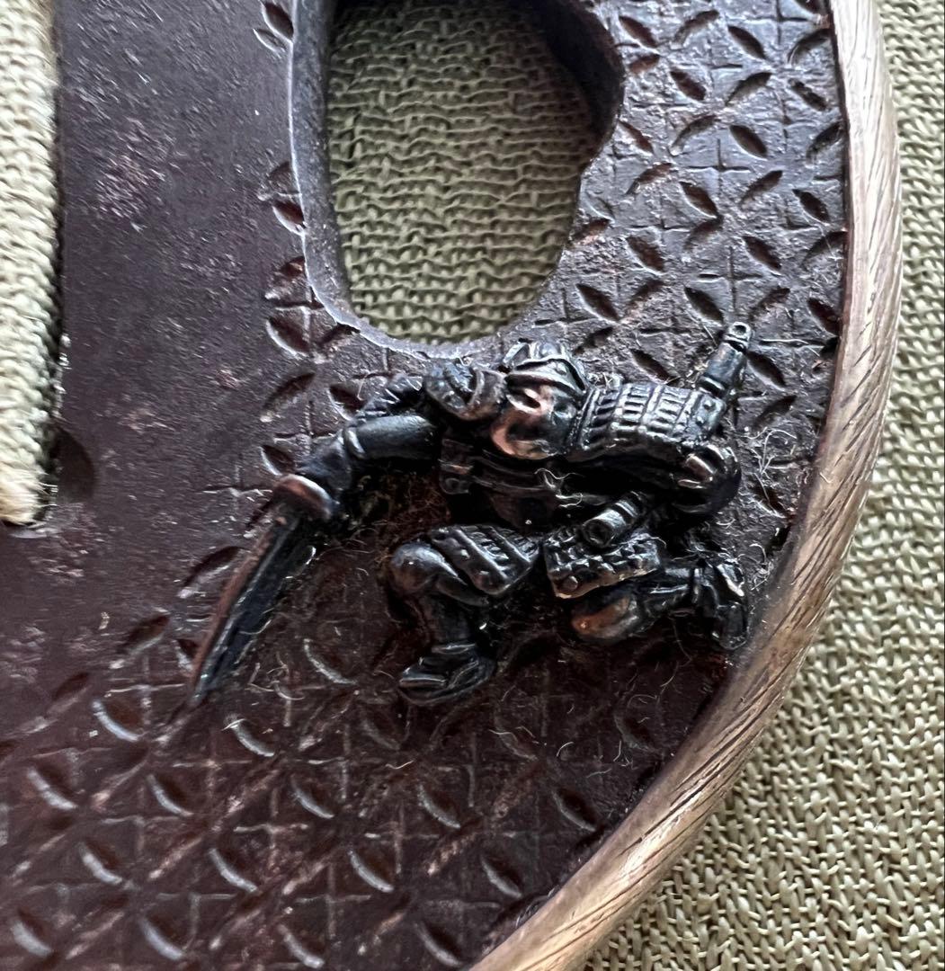 時代物 大小鍔 大小拵 武者 鎧 日本刀 収納桐箱 アンティーク