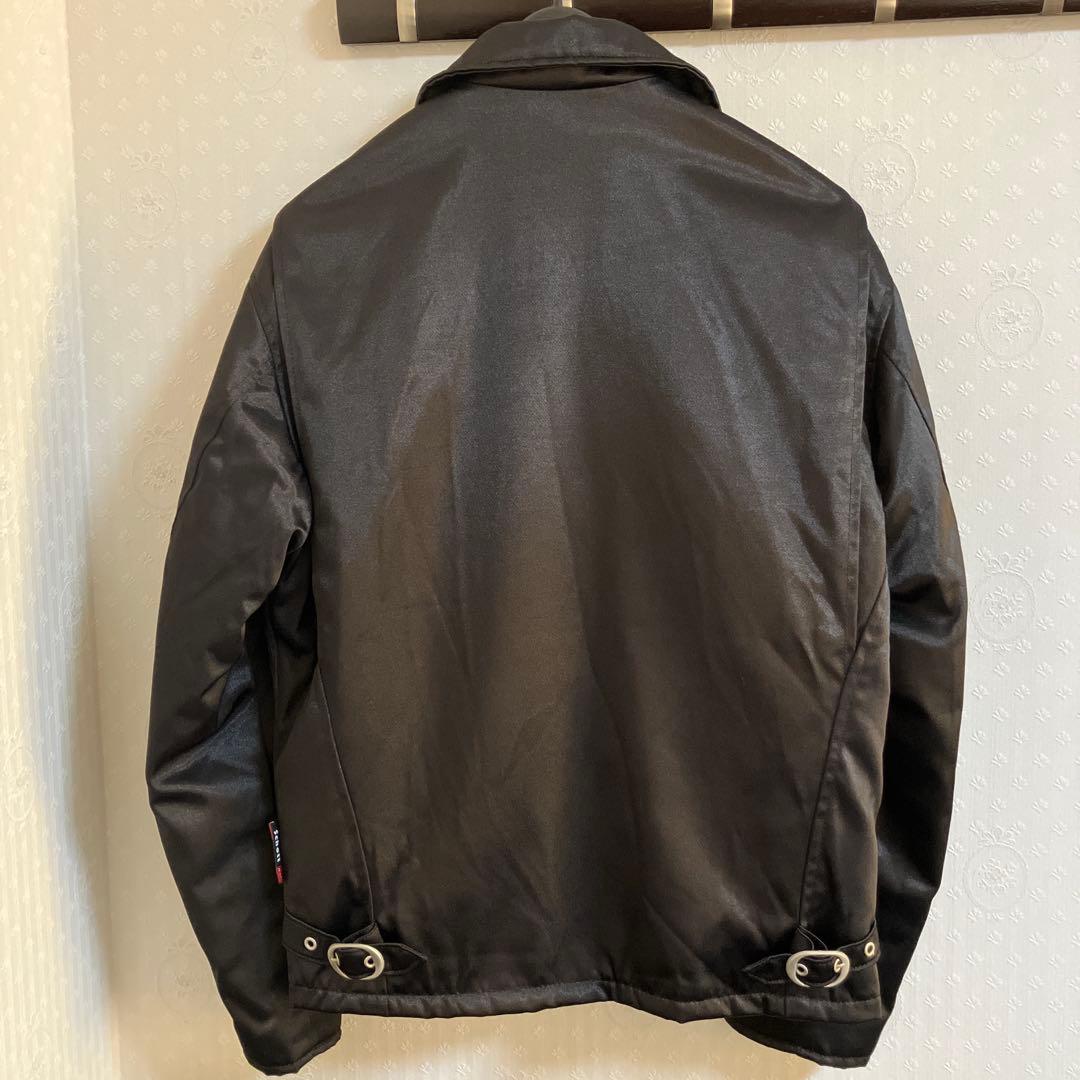 Schott ナイロン製シングルライダースジャケット Sサイズ　黒