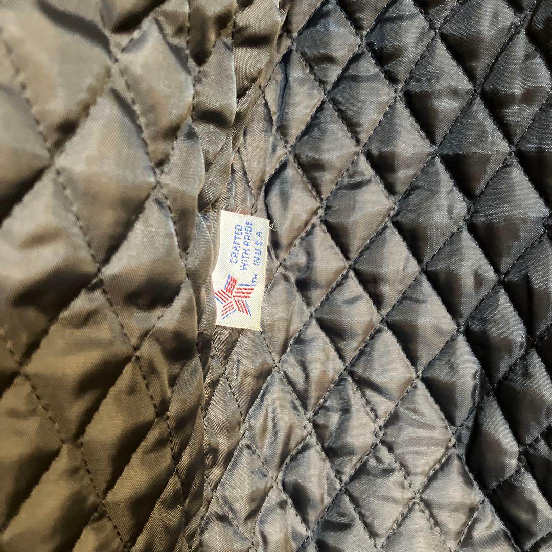 Schott ナイロン製シングルライダースジャケット Sサイズ　黒