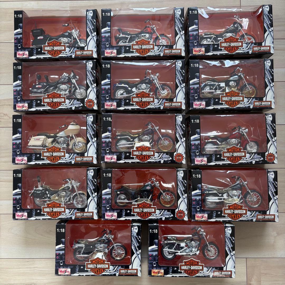 HARLY-DAVIDSON 1/18 ダイキャスト 14台セット