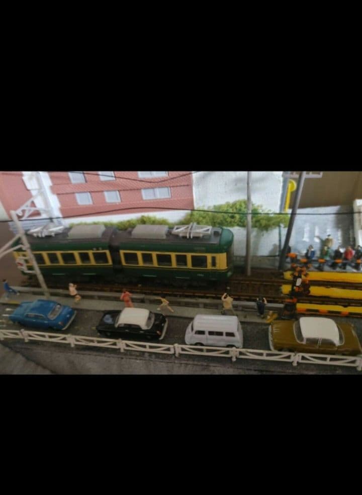 江ノ電ジオラマSLAM DUNK踏切前　スラムダンク　電車　列車　模型