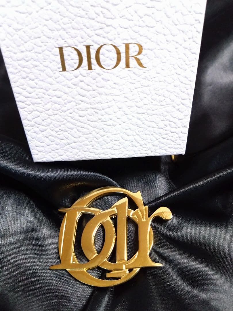 Dior ゴールドロゴブローチ