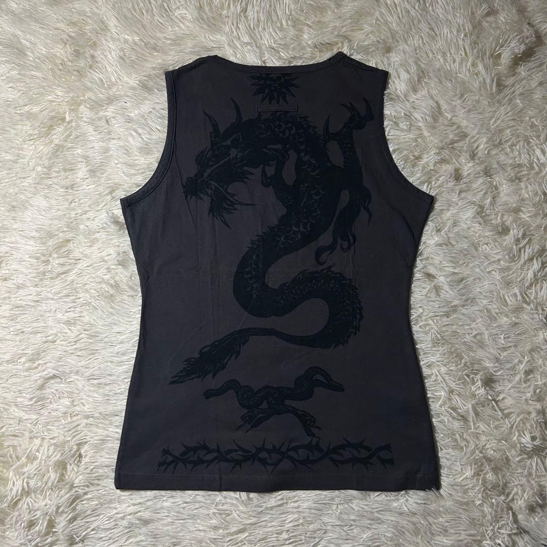 00s ARCHIVE ハート&ドラゴンタンクトップ タトゥー スキン Tシャツ