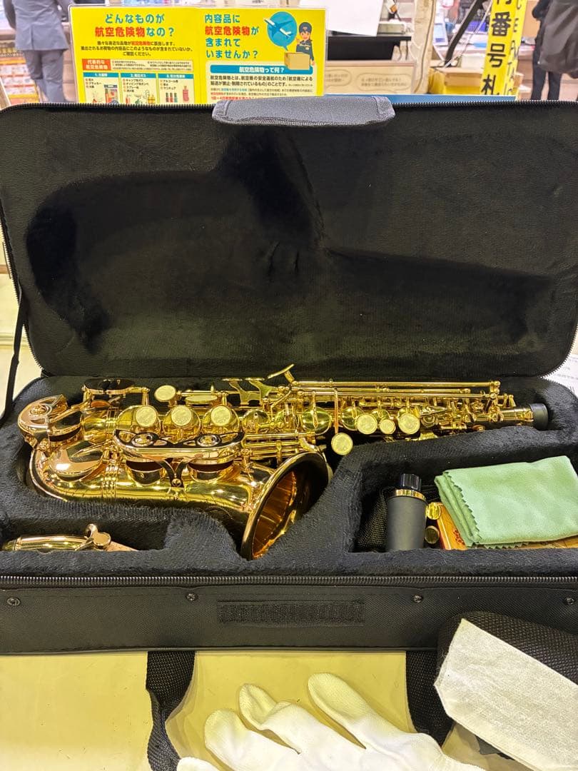 ゴールド ソプラノサックス 本体 マウスピース付き