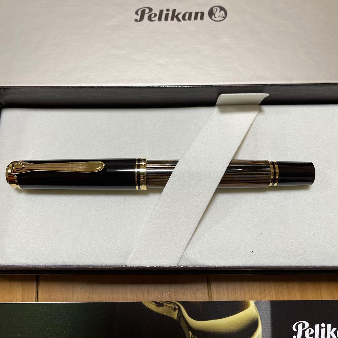新品未使用 Pelikan ペリカン 万年筆 スーベレーン M600 茶縞