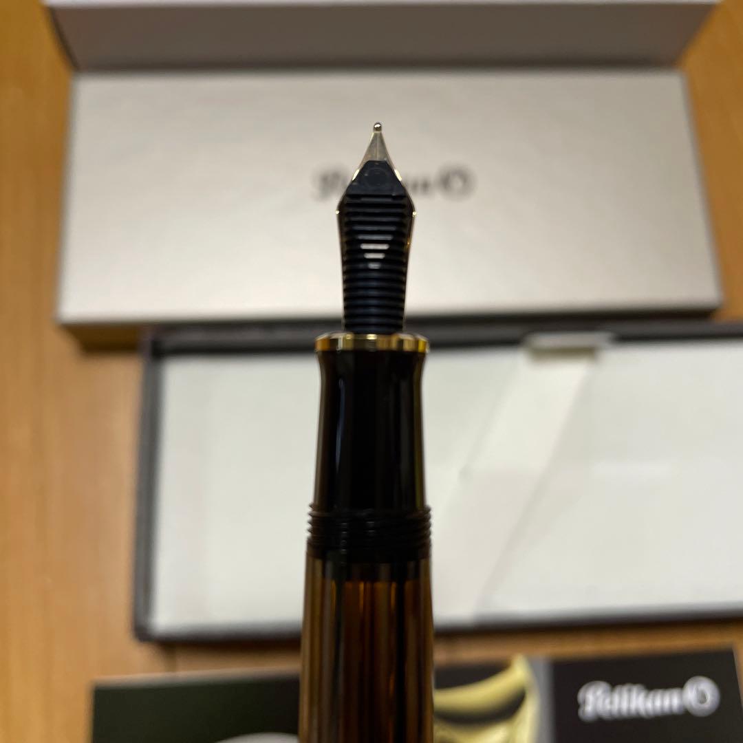 新品未使用 Pelikan ペリカン 万年筆 スーベレーン M600 茶縞