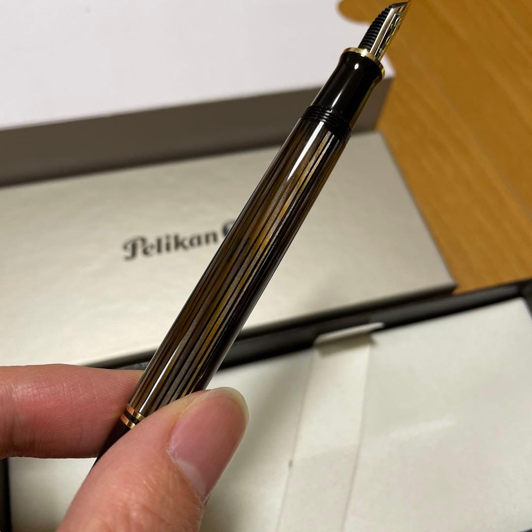 新品未使用 Pelikan ペリカン 万年筆 スーベレーン M600 茶縞