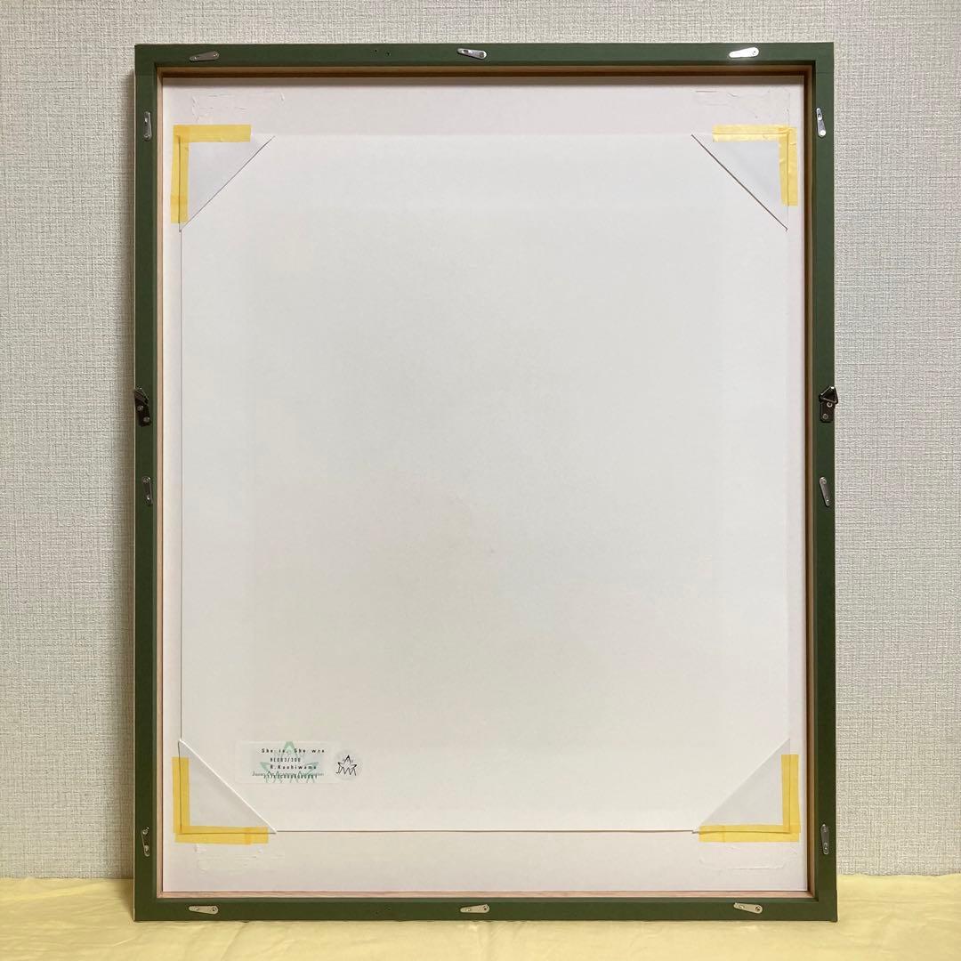 【真作保証】柏本龍太「She is,She Was」リトグラフ 直筆サイン 美人