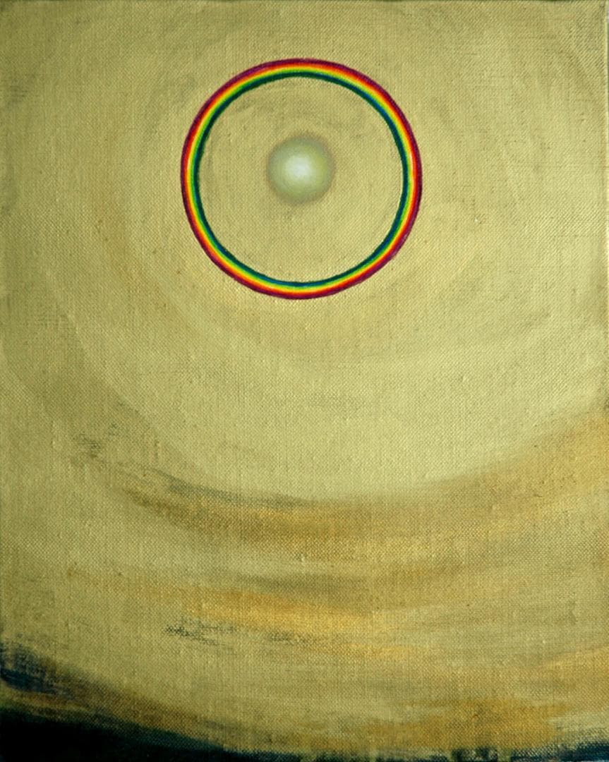 油絵 菅家令子 絵 絵画インテリア額付(黒)F3-G92023 風景祈り希望奇跡