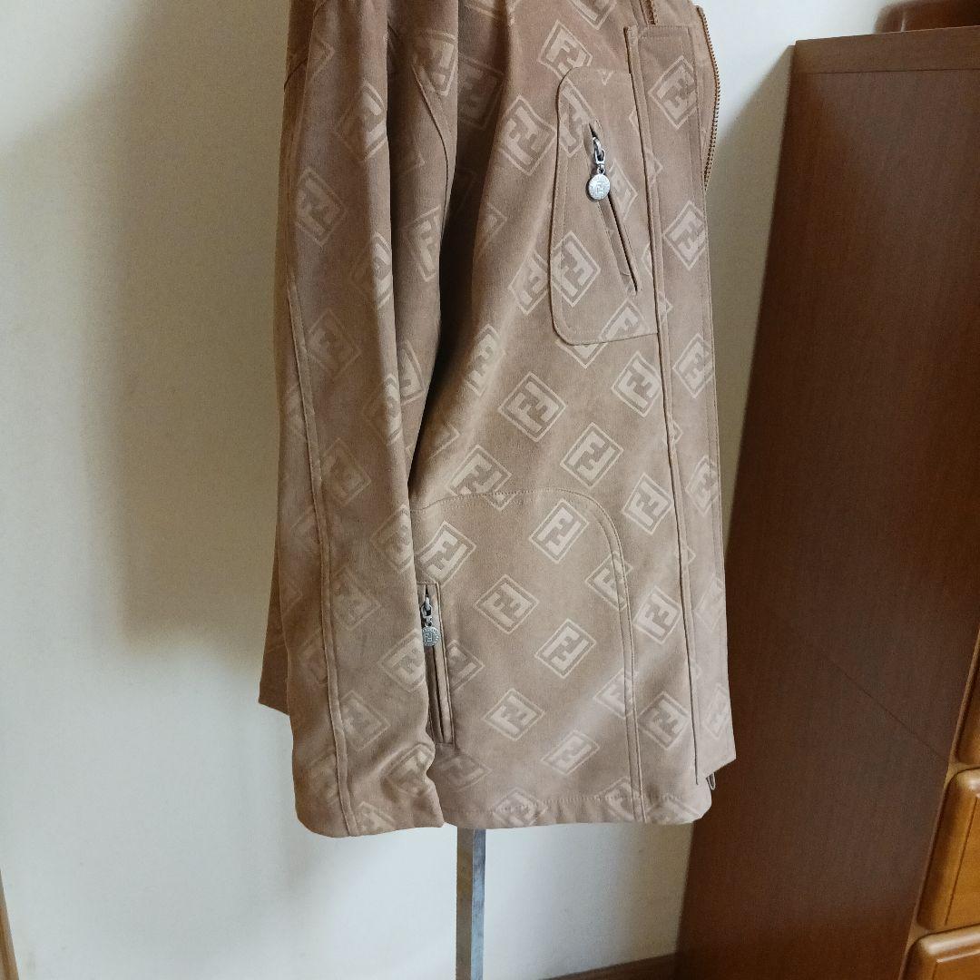 FENDI フェンディ ベージュ ヴィンテージ フード付き モノグラムジャケット