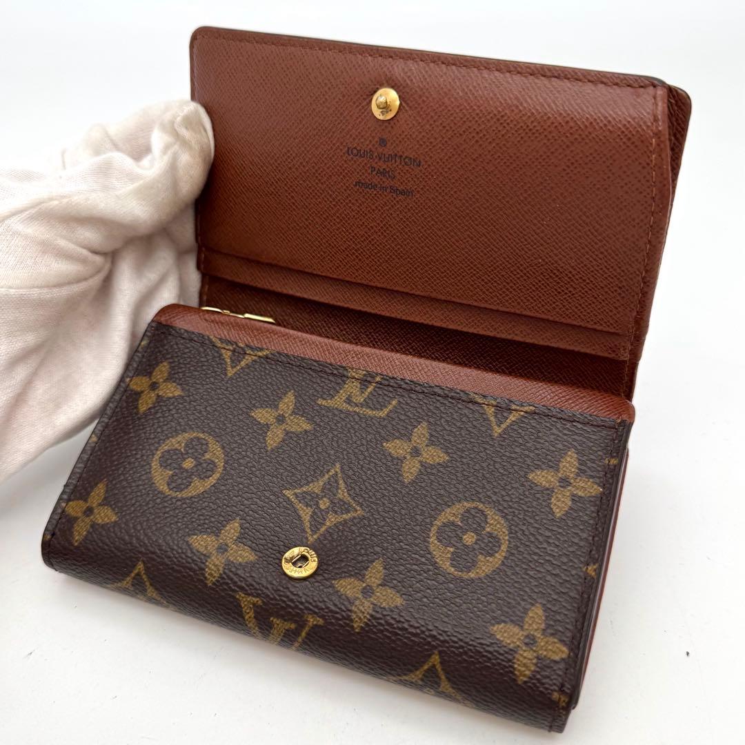 【新型・極美品】ルイヴィトン　モノグラム　ポルトフォイユ・トレゾール　折り財布