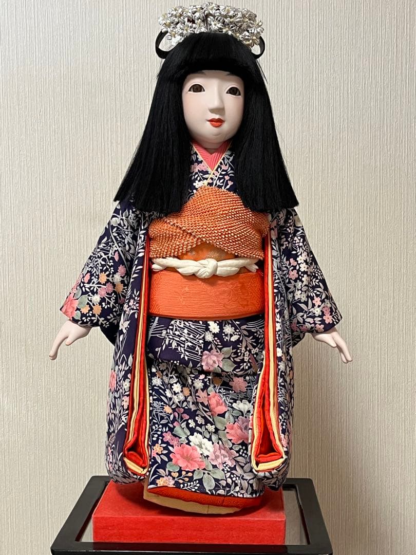 髪飾り付き市松人形 56cm