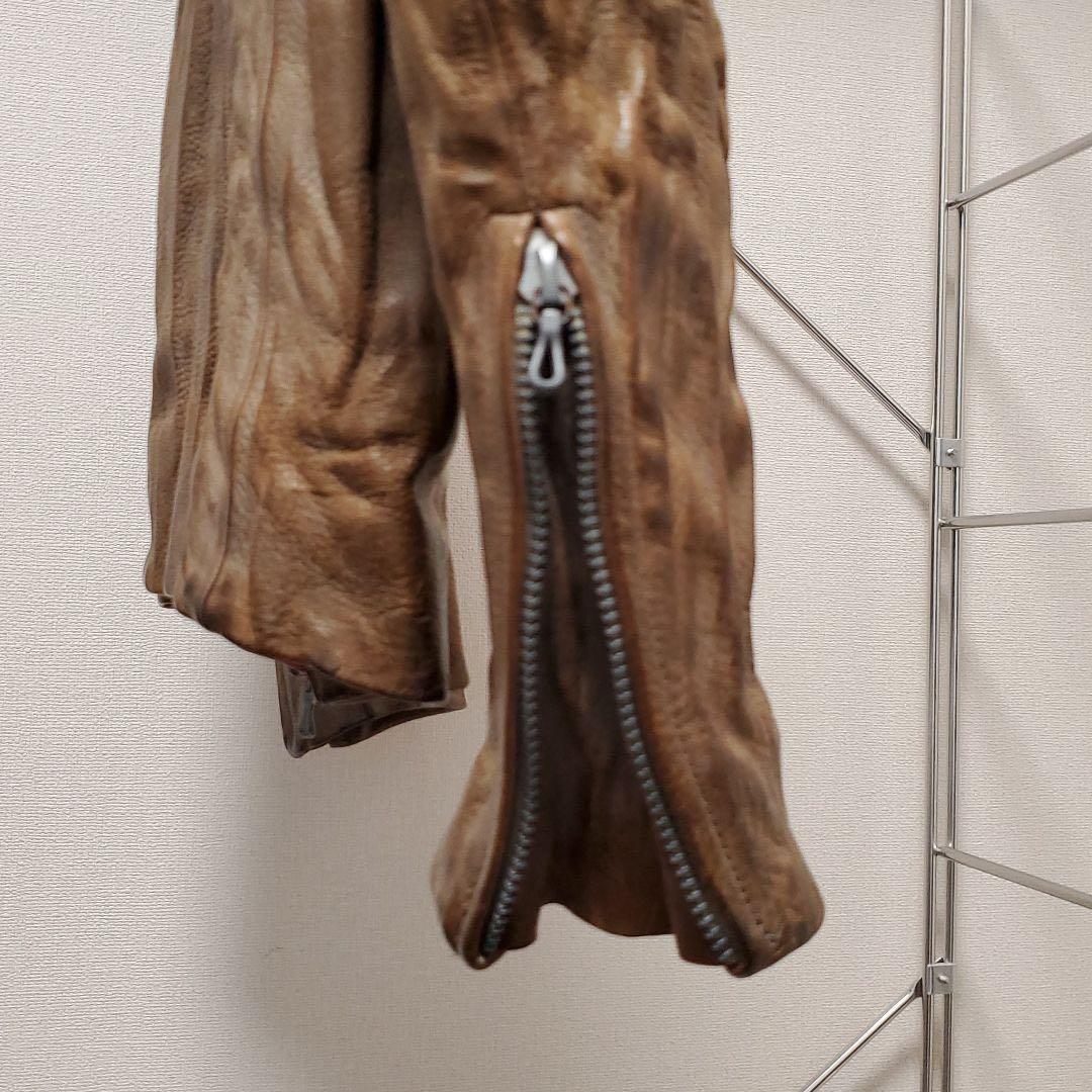 ATTACHMENT バケッタレザー シングルライダースジャケット