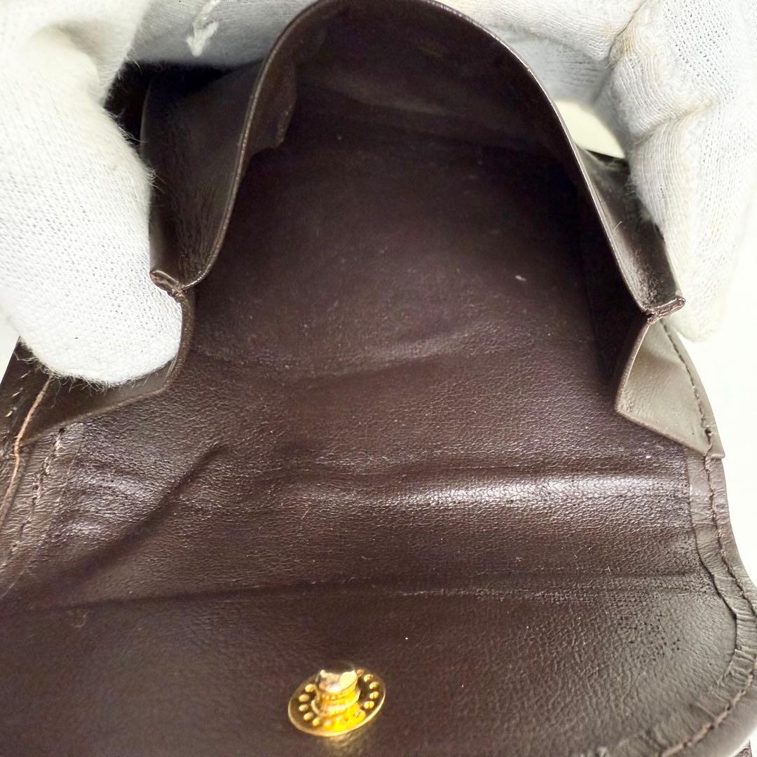 【大人気】Burberry 三つ折り財布 ノバチェック シャドーホース レザー