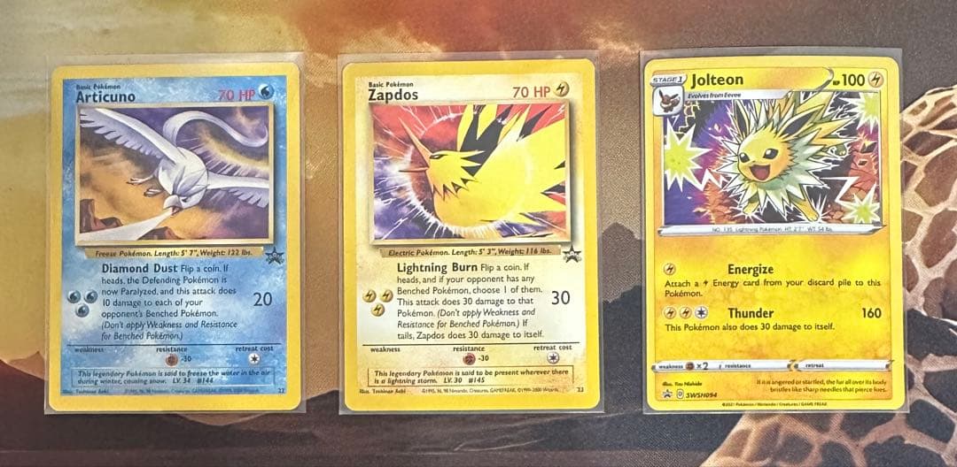 海外版ポケモンカード フリーザー　サンダー　サンダースプロモ3枚