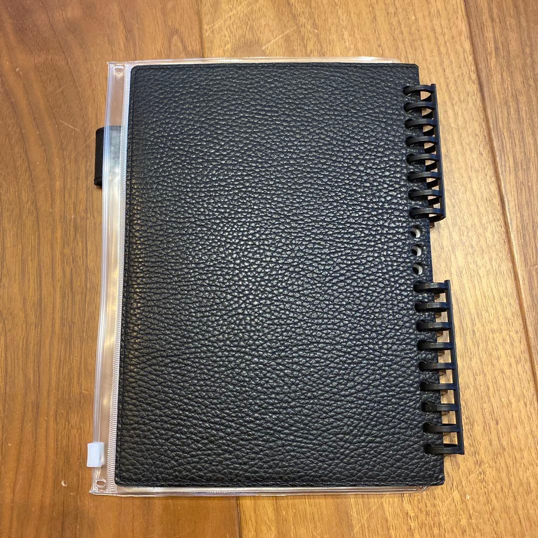 YOSINAレザールーズリーフノート ブラック　おまけ付き