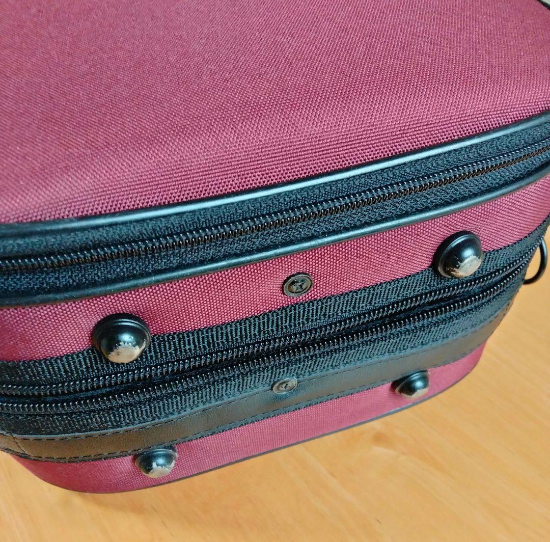 スーパーライト　4/4バイオリンケース　四角赤　バーガンディ