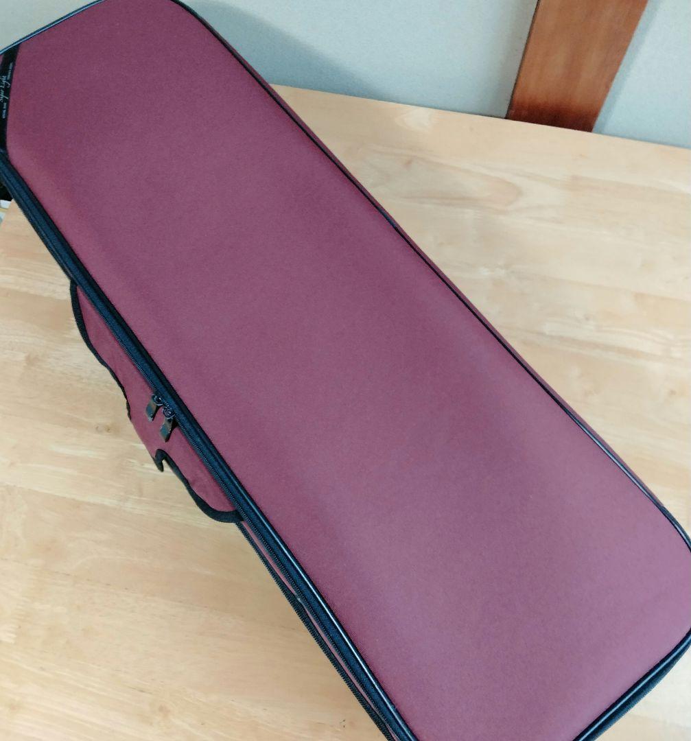 スーパーライト　4/4バイオリンケース　四角赤　バーガンディ