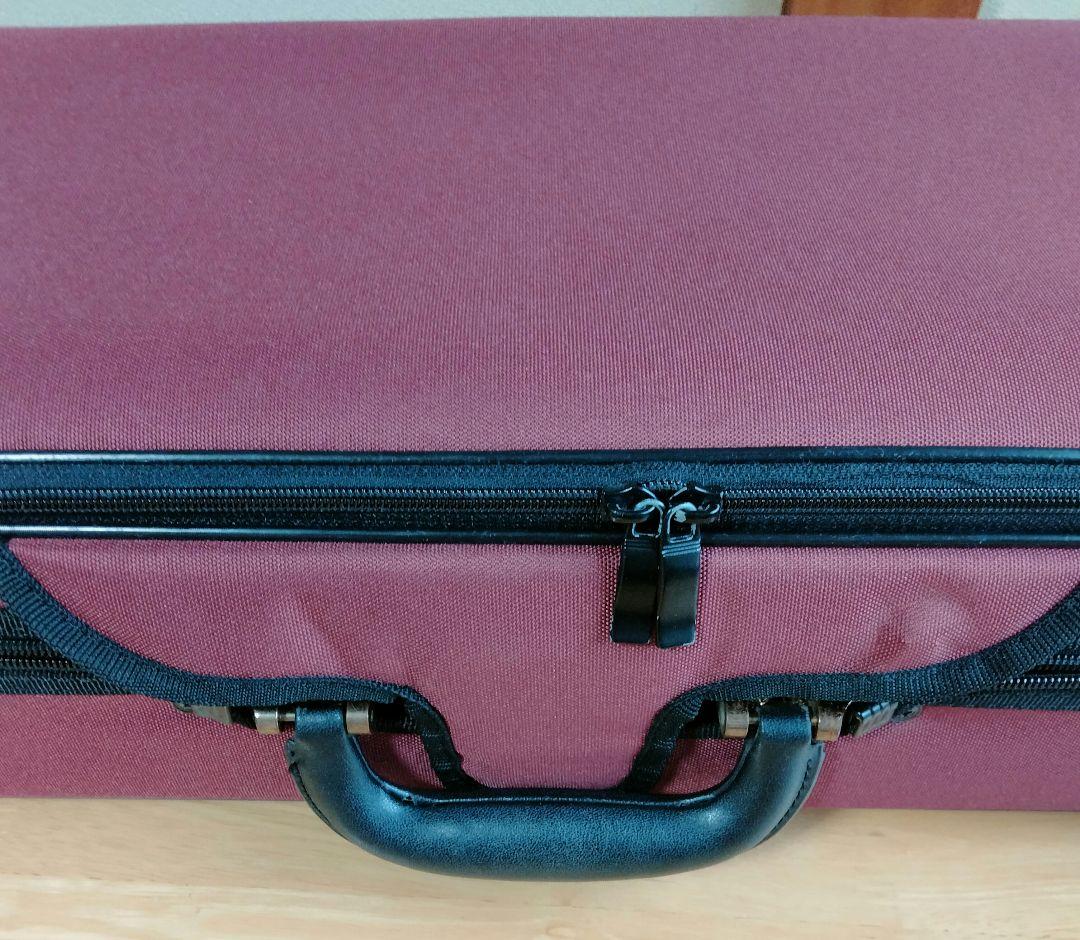 スーパーライト　4/4バイオリンケース　四角赤　バーガンディ