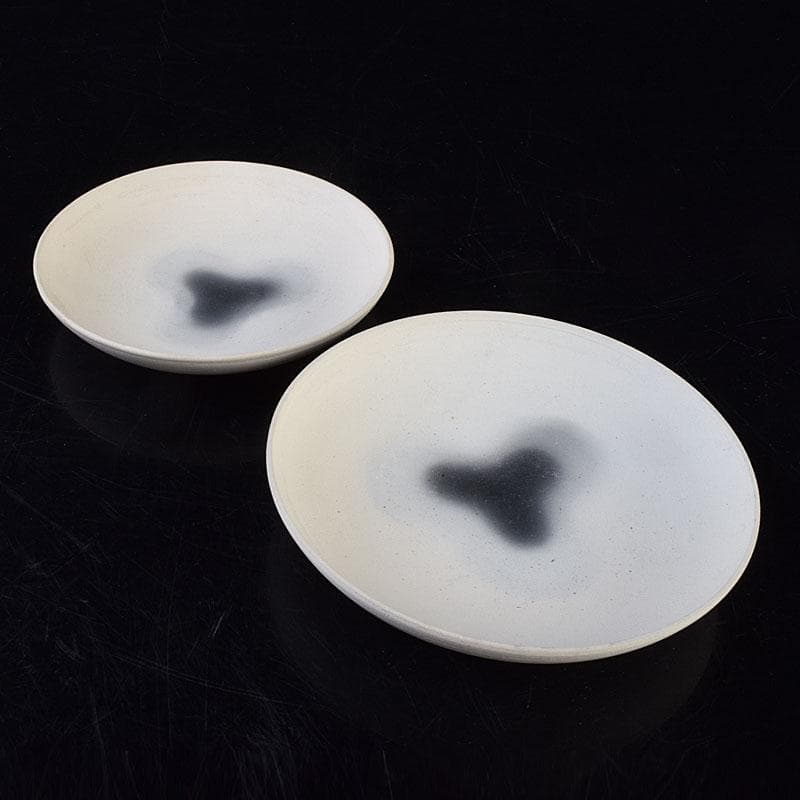 深草焼　染付　四ッ盃　明治期　時代箱　N　R9296