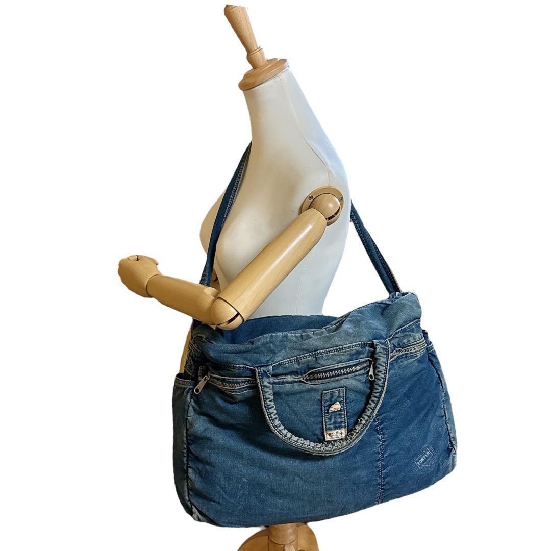 美品希少　初期ポーター　ビンテージ　80s　ボストンバッグ　2way　インディゴ